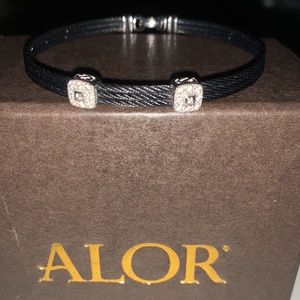 Alor black cable classic stackable bracelet.